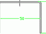 פרופיל "U" למיזוג 50X40 סרטוט